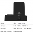 3-in-1 Smart Wireless Charger Support Phone, ipad, Laptops