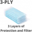 50Pcs/lot Disposable Protective Mask 3 Layer Nonwove Ply Filter Mouth Face Mask Anti-Dust Anti-Fog Meltblown Earloop Mou