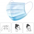 50Pcs/lot Disposable Protective Mask 3 Layer Nonwove Ply Filter Mouth Face Mask Anti-Dust Anti-Fog Meltblown Earloop Mou