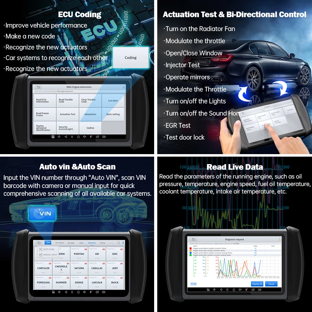 thumbnail image 2 of XTOOL IP819 Bidirectional OBD2 Scanner - Full System Diagnostic & Key Programmer 2 of 6
