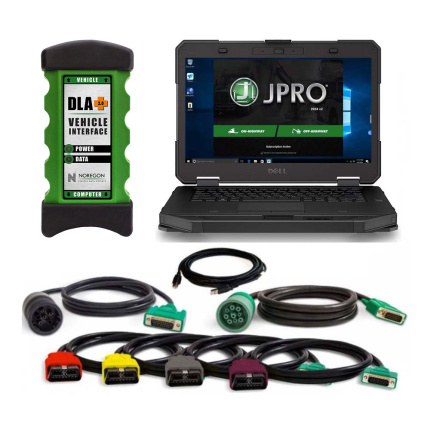 Newest 2025 V3 Noregon JPRO Professional Truck Diagnostic Scan Toolbox Plus DELL 5414 Laptop