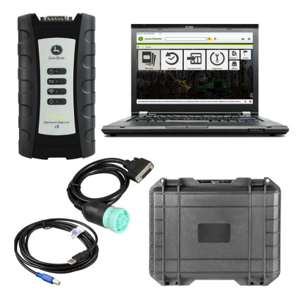 John Deere Service Advisor EDL V3 Electronic Data Link Diagnostic Tool With V5.4.44 AG+ CF Software Plus lenovo T420