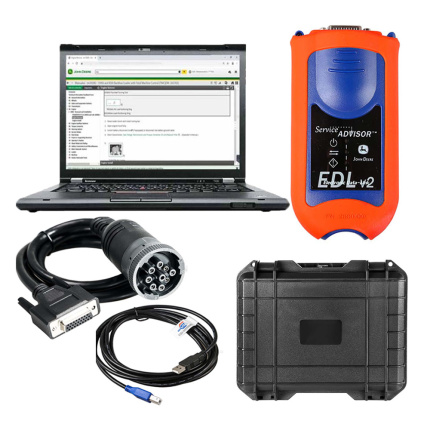 John Deere Service Advisor EDL V2 Electronic Data Link Diagnostic Tool Plus lenovo T420 laptop With V5.4.44 AG+ CF Soft