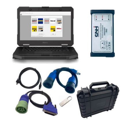 New Holland Electronic Service Tools CNH EST 9.14 Engineering Level Kit DPA 5 Diagnostic Tool Plus DELL 5414 Laptop