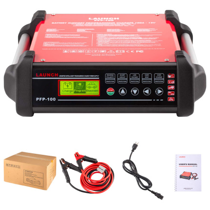 LAUNCH PFP-100 Programming Flash Power Advanced Diagnostic Battery Charger And Maintainer for Cars, Trucks, Boats, Tract