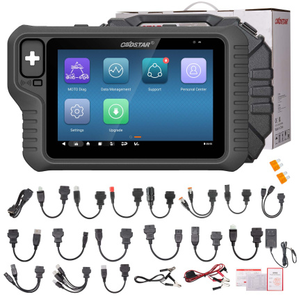 OBDSTAR MOTOMASTER Motorcycle Scanner Support CAN FD DoIP,MOTO Diag IMΜΟ,ECU Flasher,ODO Meter,RFID,Remote Test