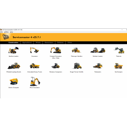 JCB Service Master 4 V25.07 Diagnostic Software 2025.07