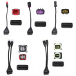 Launch Motorcycle Diagnostic Cable Connector Kit 2.0 for CRP919E BT, Pro Elite, X431 V, V+ V5, Pro3s+ V5, Pro5, PAD V, P