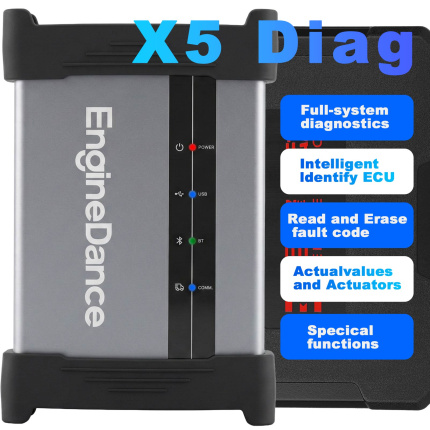 EngineDance X5 Heavy Duty Truck Scanner Diagnosis Tool ECU Tuning Programming for Commercial Vehicles