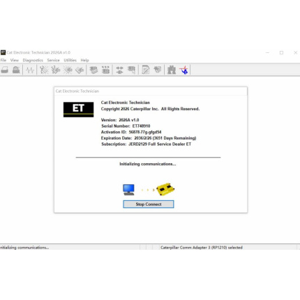 Cat Caterpillar ET 2026A Electronic Technician Diagnostic Software Latest Version With 1 Time Free Activation