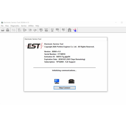 2026A Perkins EST(Electronic Service Tool) with built in Factory Passwords Generator