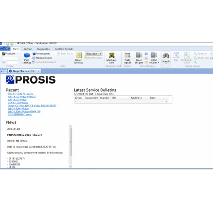 2026.06 Volvo PROSIS Offline Parts Catalog & Repair Manual for Volvo construction
