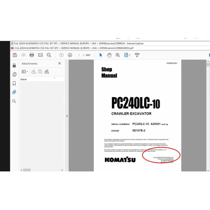 2024.06 Komatsu CSS EPC Parts Catalog, Shop Manual and Maintenance Manual