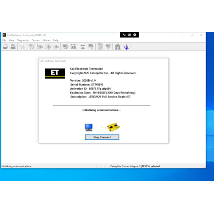Cat Caterpillar ET 2026B Electronic Technician Diagnostic Software Latest Version With 1 Time Free Activation